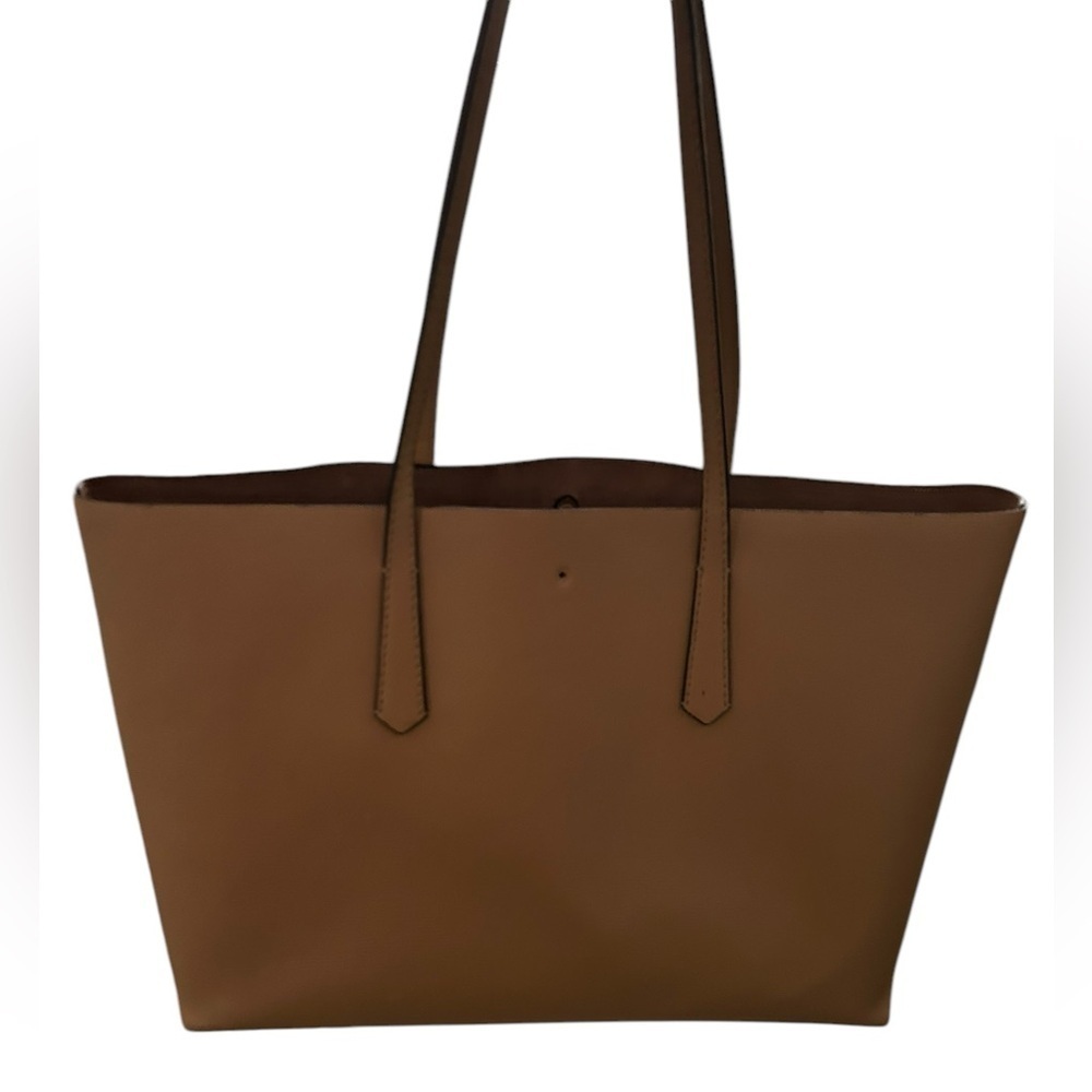 Kate Spate New York Leather Carryall Large Tote Bag - Picture 2 of 7